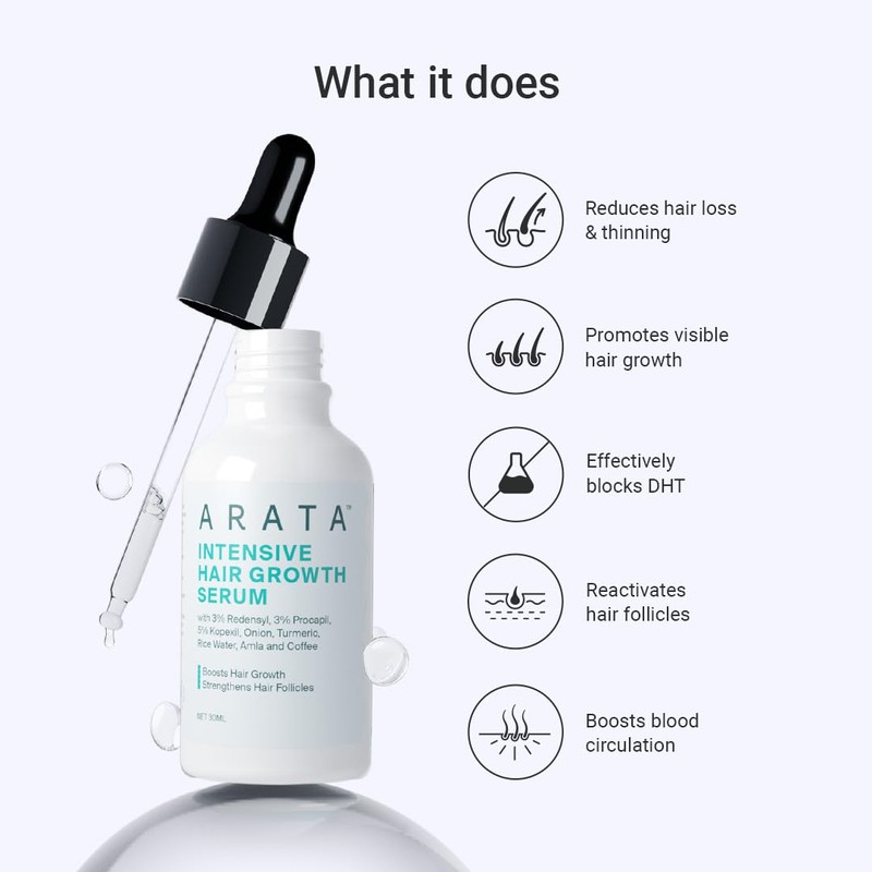 Arata Intensive Hair Growth Serum - 30 ML | Boosts