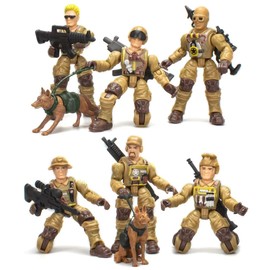 Baimiby Army Men Action Figures, Toy Soldiers for Boys 6-8,Military Playset with 2 Dogs 6 Weapons,Plastic Army Men Toys Birthday Gift for Kids Boys Military Collectors