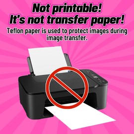 Lovein Pinkie Non-Stick Teflon Paper for Heat Press Transfer Sheet(20 Sheets, 8.5x11) Reusable Heat Resistant Perfect for Heat Transfer Paper of Crafting Needs