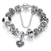 A TE® JW-B110 Charm Bracelet / Glass Beads / Flower