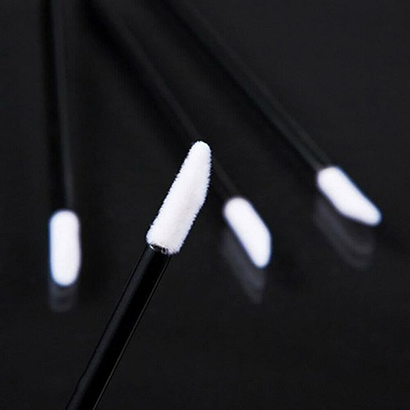 100 Disposable Lip Wands Gloss Brush Lipstick Concealer Brushes Lipstick
