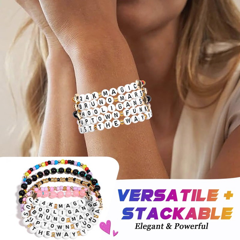 AICase Bracciali ispirati a Bruno Mars Merch,5 braccialetti dell'amicizia