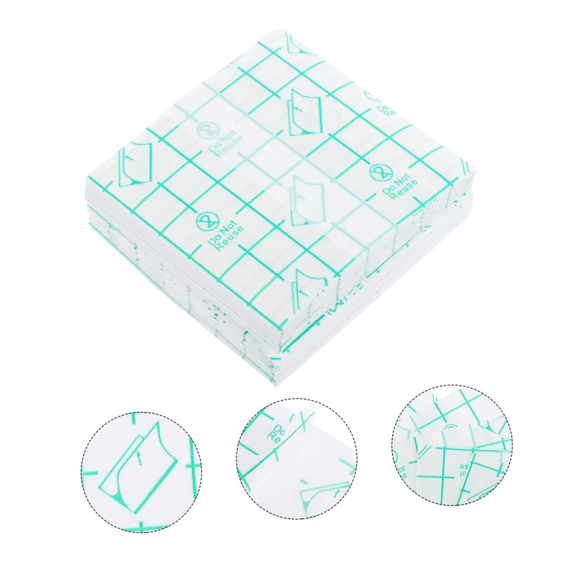 MERRYHAPY 100pcs Makeup Hand PU Film Cosmetic Mixing Palette for