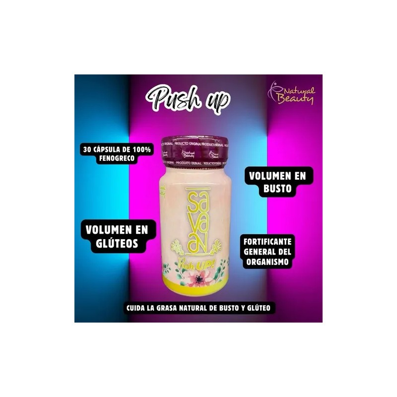 Cápsulas Push Up Natural Beauty,aumento De Busto Y Gluteo