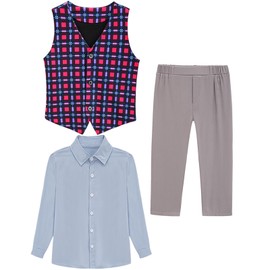 ZeroShop Old Man Costume for Kids, Hats with Shirts 100th Day of School Grandpa Old Person Dress Up Outfit for Boy -4