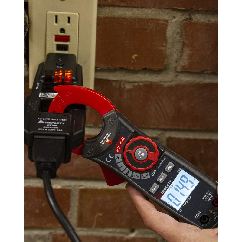 Triplett ET200 AC Line Splitter and GFCI Outlet/Receptacle Tester with