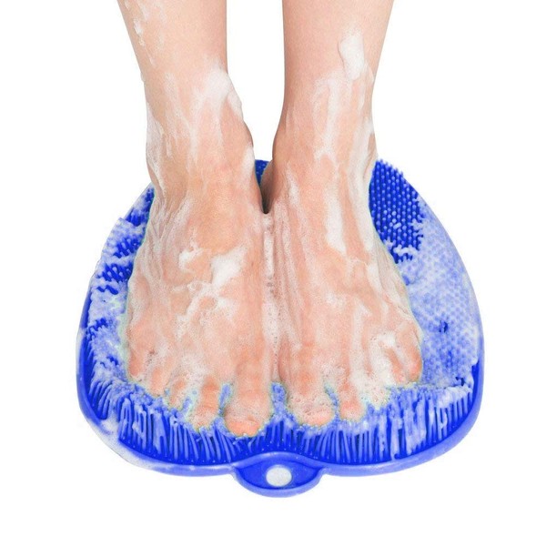 Newthinking Foot Scrubber Cleaner Massager, Shower Foot Massager Cleaner Brush with Non-Slip Suction Cups and Soft, Foot Acupressure Massage Mat for Foot Care, Foot Circulation & Reduces Foot Pain