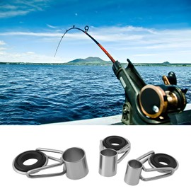 YINETTECH 7Pcs Fishing Rod Guide Tip Repair Kit 4 5 6 8 11 15 20mm for Sea Fishing Rod Accessories