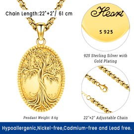 Eusense gold locket necklace that Hold 2 Pictures inside Womens men tree of life small big Photo locket large oval locket pendant relicario para fotos