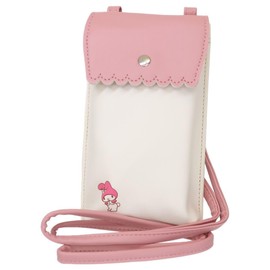 Marushin 3825001500 Crossbody Shoulder Bag, Sanrio My Melody Kyun Heart Smartphone Bag, Mini Pouch, Sacoche, Smartphone Pouch, Small, Lightweight, Accessory Storage, Going Out