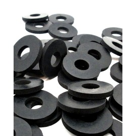 Black Rubber Washer Large Rubber Washers 1" OD x 3/8" ID x 1/8" Thickness - EPDM Rubber Washers Flat Rubber Washers Round Rubber Washers (Pack of 25)