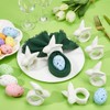 Peacoblue 8PCS Easter Rabbit Napkin Rings, Bunny Table Decor for
