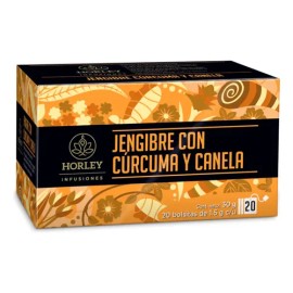Horley Tea - Té De Jengibre Con Cúrcuma Y Canela 20 Sobres                                                                                            