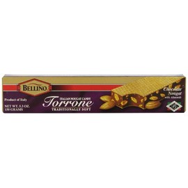 Bellino Chocolate Torrone (Nougat), 5.3-Ounce Bars (Pack of 3)