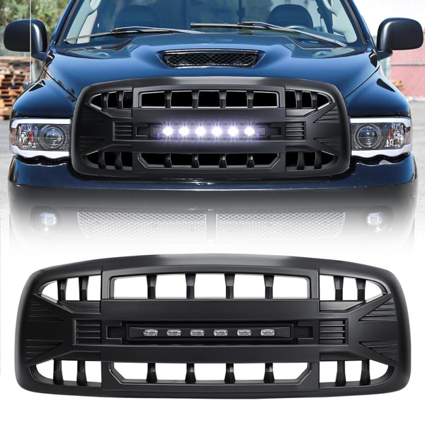 Allinoneparts Front Grill Compatible with 2002-2005 Dodge Ram 1500/2500/3500, Bumper