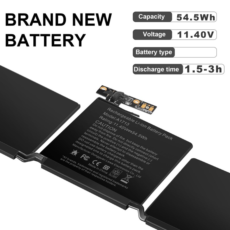 A1708 A1713 Battery for A2171 A2159 A2289 A2338, Compatible with
