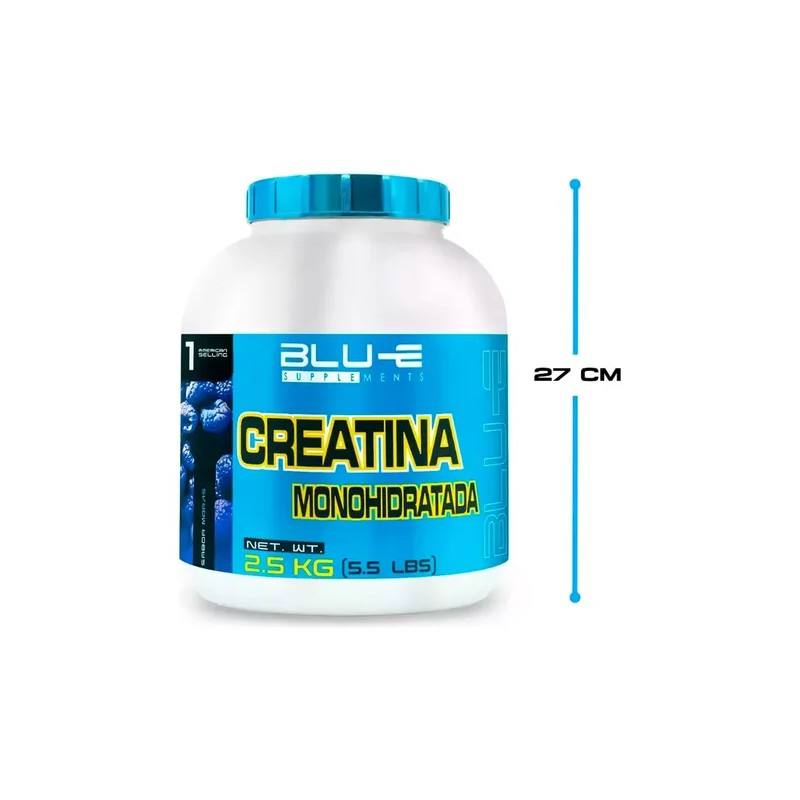 Creatina Blu-e Monohidratada 2.5 Kg 500 Servicios Sabores
