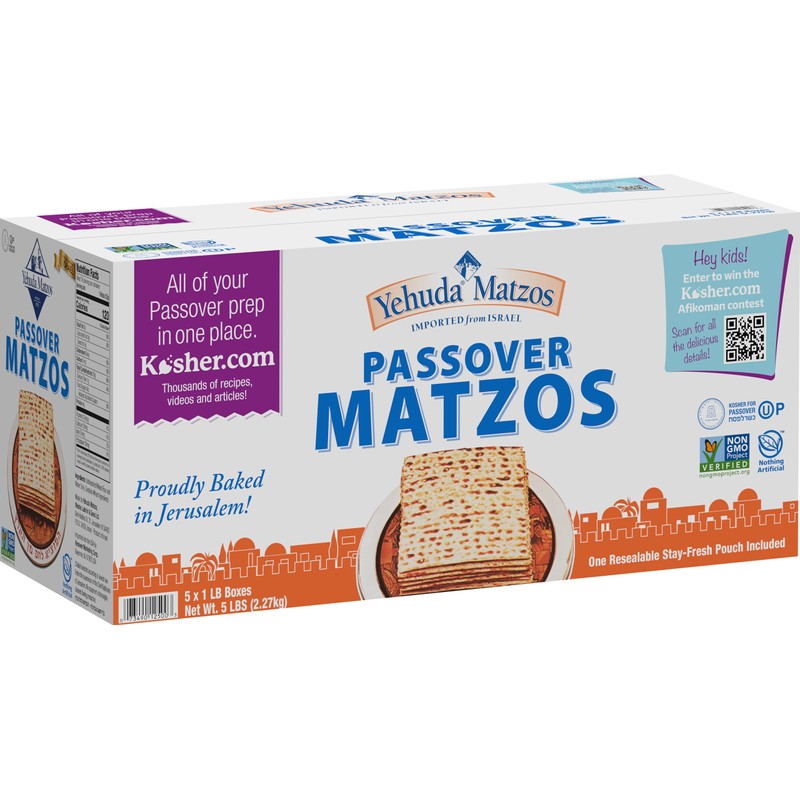 Yehuda Yehuda Passover Matzos, One Resealable Stay-Fresh Pouch, 1 Pound