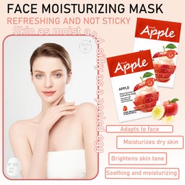 10 Pcs Facial Sheet Face Mask Set,Hydrating Face Mask Sheets Set For All Skin Types(N)