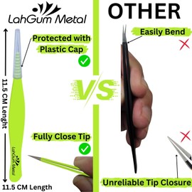 Super Sharp Pointed Tweezers Precision Best Splinter Tweezers Pointed Tip Thin Needle,Ingrown Hair Tweezers Kit,Ultra Plucking Fine Pointy Eyebrow Tweezers for Women Facial Hair Chin Removal Men Face