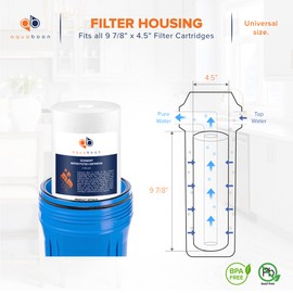 Aquaboon Whole House 1 Micron Water Filter 10 x 4.5 Against Sediment Water Filter Cartridge Replacement Compatible with DGD-5005, AP810, 2-Pack