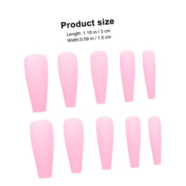 Healeved 100pcs Ballerina False Nails Manicure Beauty Tools Extra Long Glossy Coffin Nails for Glamorous Look