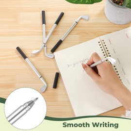 Lnrueg Mini Golf Club Ballpoint Pens 1.0mm 100 Pcs - Bulk Golf Pens for School, Office, Souvenirs, Golfing Club Props, Black Ink