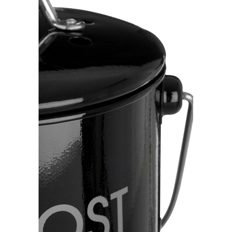 Premier Housewares Compost Bin with Handle - Black