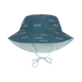 LÄSSIG Baby Children's Sun Hat Beach Hat Summer Hat Sun Protection Children's Hat Baby Hat Reversible Breathable UV Protection 80/Sun Protection Bucket Hat, Sea Snake, 3-6 Months