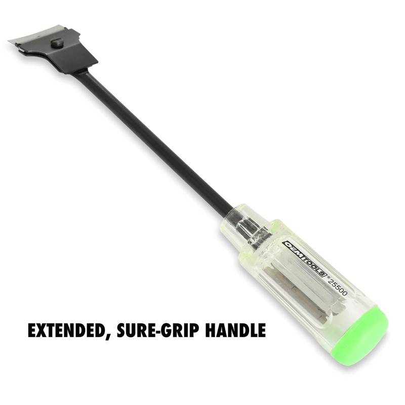 OEMTOOLS 25500 Razor Blade Scraper Tool With Extended Sure-Grip Handle,