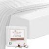 Pizuna 100% Cotton Small Single Fitted Sheet White, 400 Thread