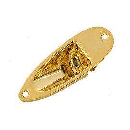 Northwest Guitars Stratocaster Compatible Jack Plate & 1/4 Mono Output Jack - Gold