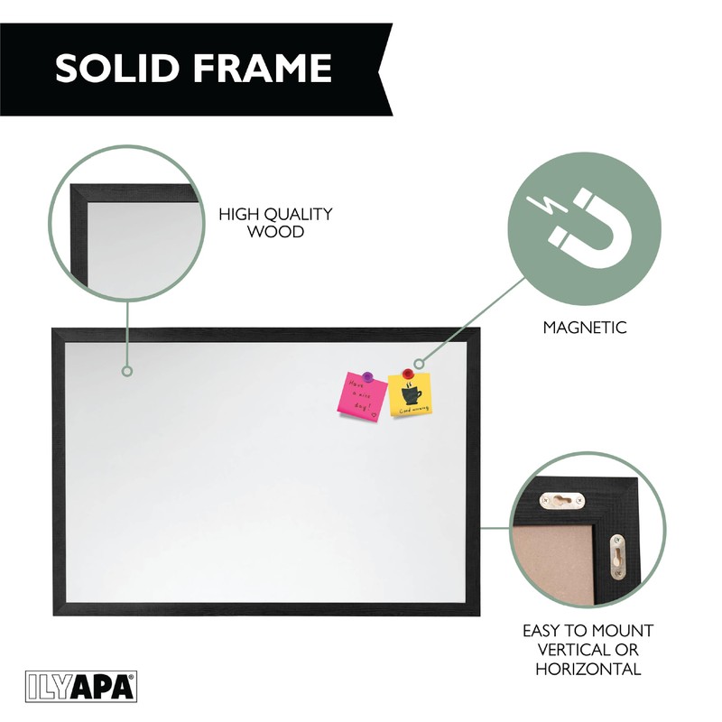 Ilyapa Extra Large Dry Erase Board for Wall - Wood