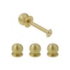 TTZEZE Mini Round Solid Brass Knobs, Mid Century Mini Drawer