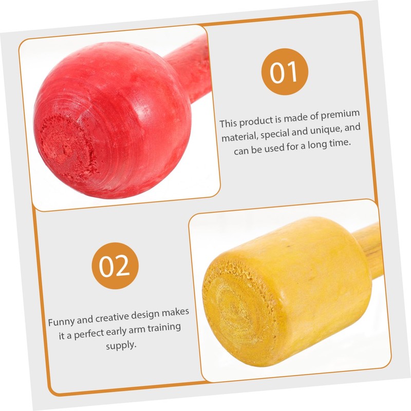 Gogogmee 2-Pair Wooden Kids Exercise Dumbbells Small Hand Weights for
