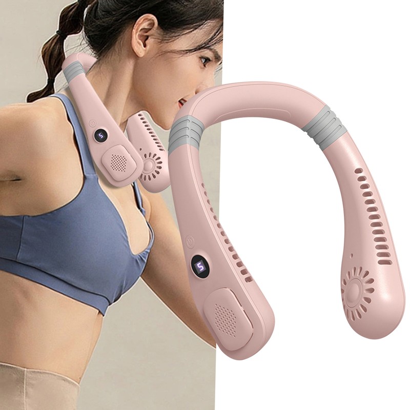 Portable Neck Fan Hands Free Bladeless Fan USB Rechargeable Quiet