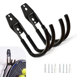 Downhill 2 PCS EV Charger Holder, EV Charger Charger Holder Wall Bending Hooks, Charging Cable Organizer, Steel Heavy J-Hook, Universal Electric Vehicle Charger Hanging Accessories (Black)