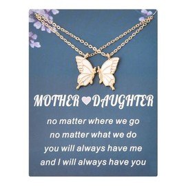 Matching Butterfly Necklaces for Daughter Birthday Gifts from Mom Christmas Gifts for Mama Necklace for Women Mom and Daughter Stocking Stuffers for Her Mother in Law Gift from Daughter in Law