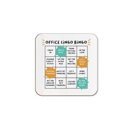 The Victorian Printing Co - Office Lingo Bingo - Funny Single Coaster