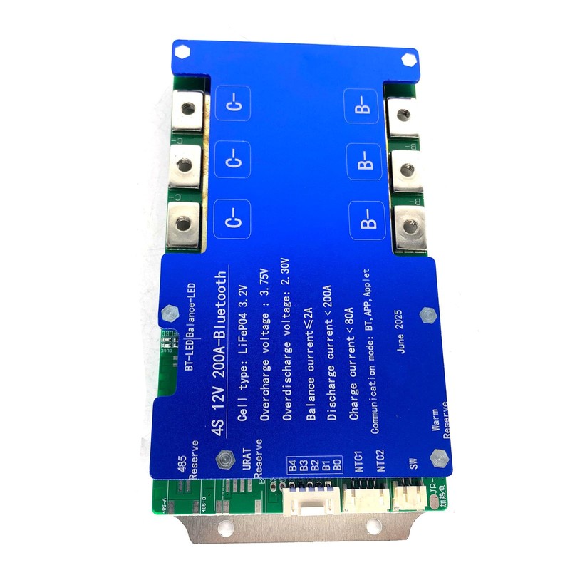 4S 200A 12V Smart BMS BT LiFePO4 Li-ion LTO Active