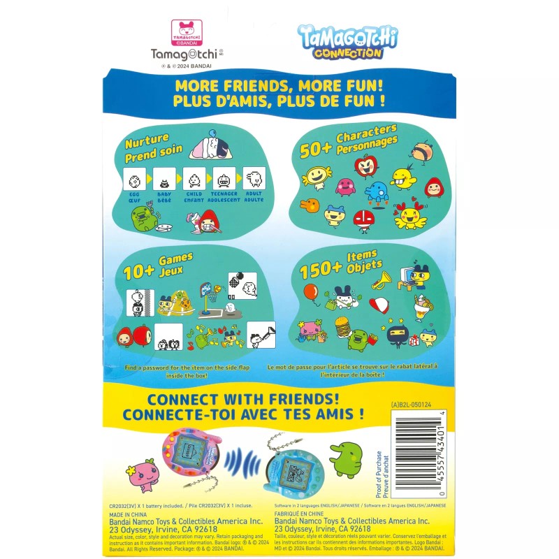 Tamagotchi Connection Virtual Pet Interactive Game Blue Bubbles Shell Age