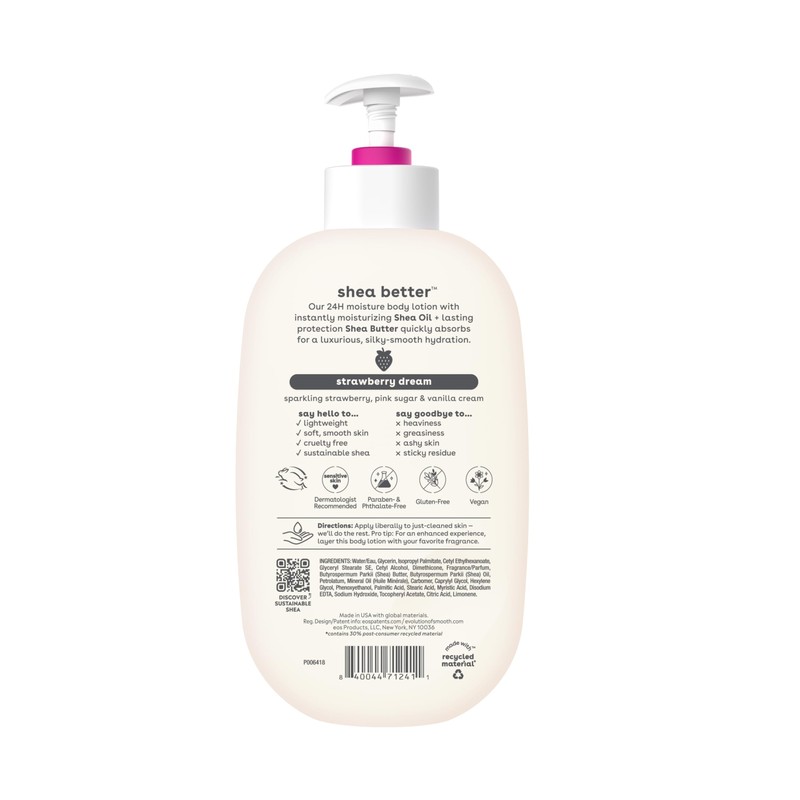 Loción Corporal Eos Shea Better Strawberry Dream 473 Ml Vegan