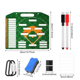 NQEUEPN Magnetic Baseball Stand Board Baseball Line Magnets Baseball Clipboard Setting Cards for Duugout Softball Trainer Baseball Training Equipment Coach Accessories