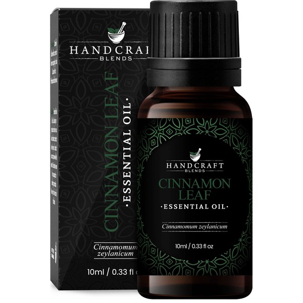 Handcraft Cinnamon Essential Oil - 100% Pure and Natural - Premium Therapeutic Grade Essential Oil for Diffuser and Aromatherapy - 0.33 Fl Oz