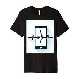 Tech Gadget Heartbeat Modern Art Premium T-Shirt