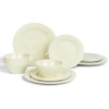 Beesen Cream Melamine Dinnerware Sets of 12 Pcs, BPA Free