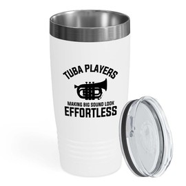 Tuba White Edition Viking Tumbler 20oz - making big sound - Music instrument valves and wide conical bore