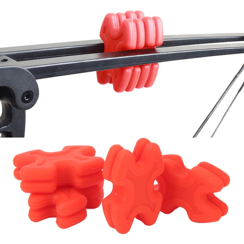 4pcs Bow Limb Dampener Wear Resistant Rubber Reducing Noise Vibration