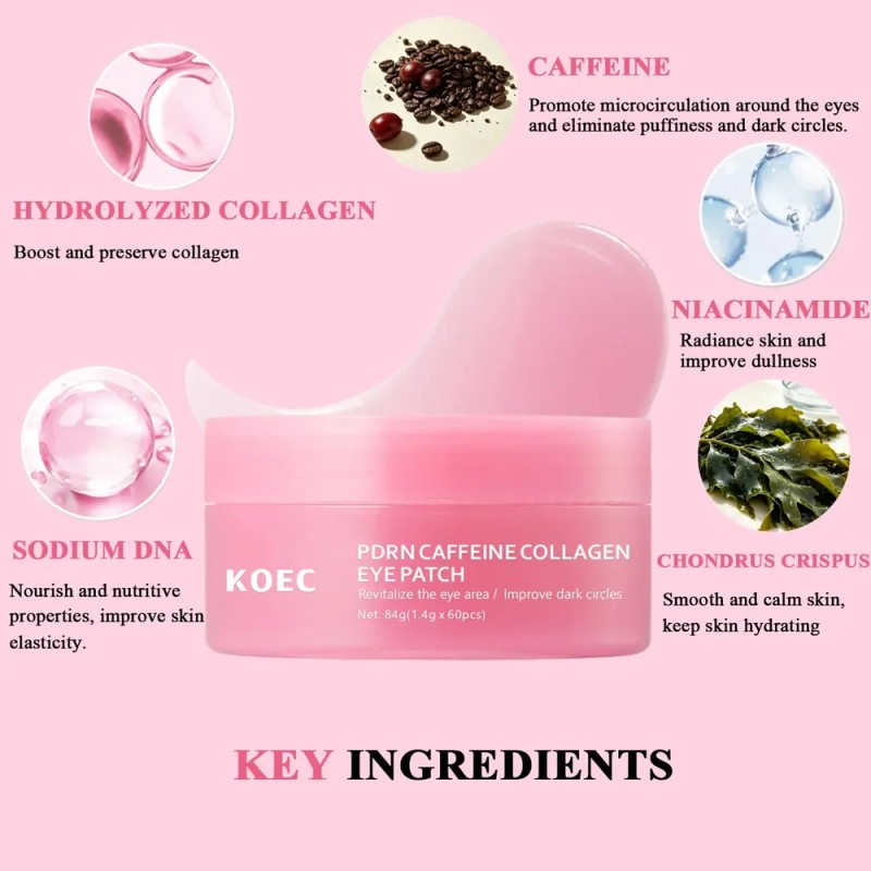 Collagen Eye Patch With Pdrn & Caffeine, Gel Eye Patches