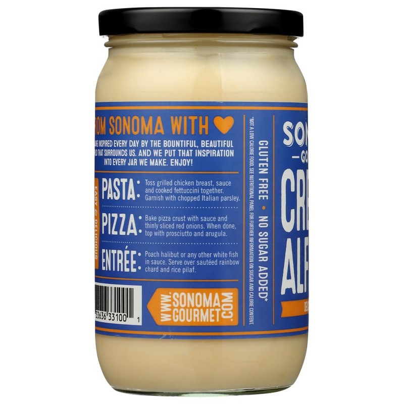 SONOMA GOURMET Organic Creamy Alfredo Sauce, 439 GR